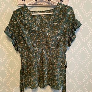 Max Studio floral blouse
